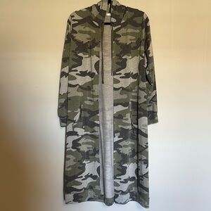 Cyrus Camouflage Cardigan with Hood